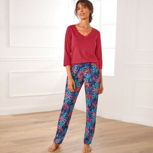 Blancheporte Pyžamové kalhoty s exotickým vzorem břidlicová 52