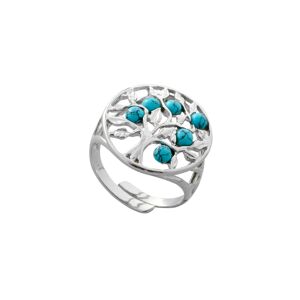 Blancheporte Nastavitelný stříbrný prsten s tyrkysem tyrkysová prsten