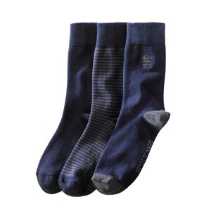 Blancheporte Sada 3 párů ponožek námořnická modrá 39/42