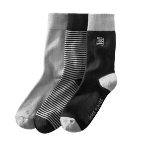 Blancheporte Sada 3 párů ponožek černá 39/42