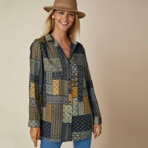 Blancheporte Košile s patchwork potiskem bronzová/medová 40