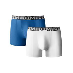 Blancheporte Sada 2 dlouhých boxerek 3D Flex Air modrá+bílá XXL