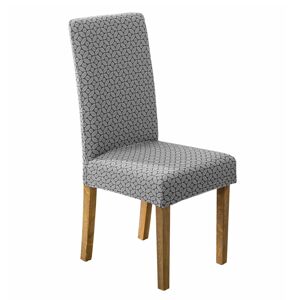 Blancheporte Potah na židli z extra pružného mikrovlákna, geometrický motiv šedá sedák+opěradlo