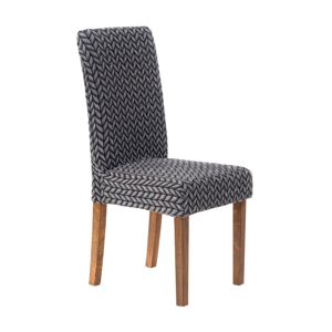 Blancheporte Pružný žakárový potah na židli s motivem rybí kosti šedá antracitová na židli