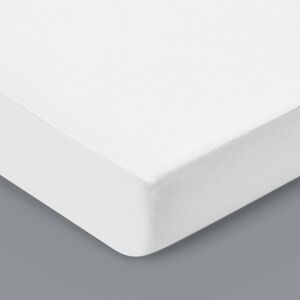 Blancheporte Meltonová nepropustná ochrana matrace z recyklované bavlny, hloubka rohů 29 cm bílá 160x200cm