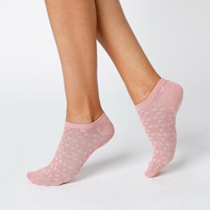 Blancheporte Sada 3 párů krátkých ponožek s optickým efektem kostky neutrální 35/38