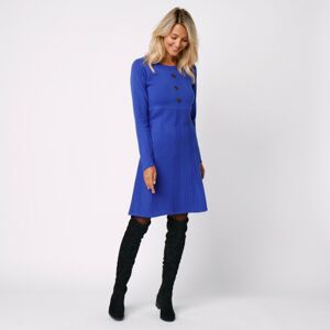 Blancheporte Pulovrové šaty s knoflíky tmavě modrá 42/44