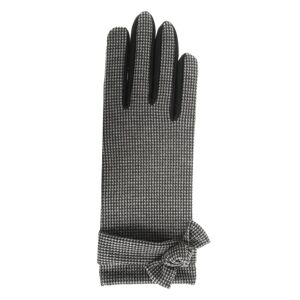 Blancheporte Pružné rukavice na dotykový displej, s potiskem kohoutí stopy šedá uni