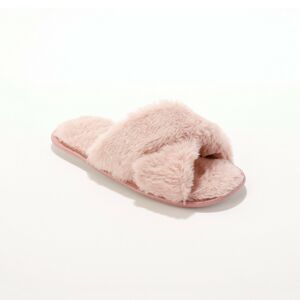 Blancheporte Hebké pantofle v kožešinovém designu růžová 36