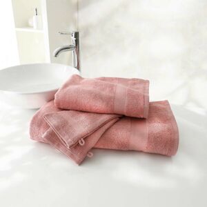 Blancheporte Froté sada koupelnového textilu 350 g/m2 růžové dřevo 2x ručníky 50x100cm