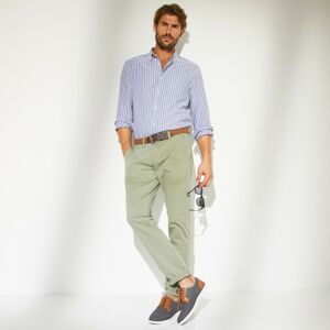 Blancheporte Chino jednobarevné kalhoty khaki světlá 50