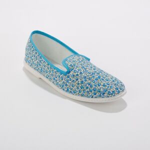 Blancheporte Pantofle s potiskem květin modrá 41