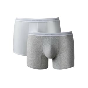Blancheporte Sada 2 jednobarevných boxerek confort premium šedý melír+bílá 93/100 (L)