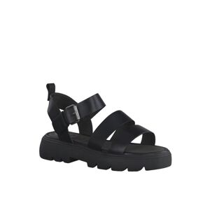 Blancheporte Páskové kožené sandály černá 41