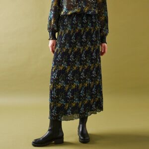 Blancheporte Plisovaná sukně s potiskem květin z recyklovaného polyesteru (1), pro malou post nám.modrá/khaki 52