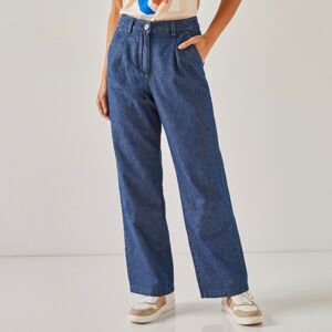 Blancheporte Rovné široké džíny pro malou postavu modrá 48
