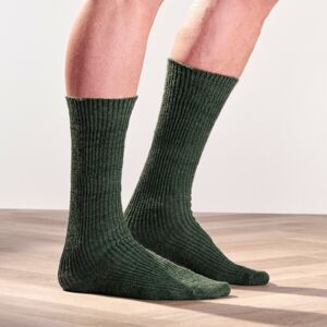 Blancheporte Sada 2 párů extra hřejivých ponožek khaki 45/47