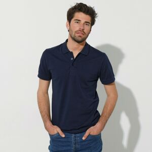 Blancheporte Jednobarevné polo tričko z piké úpletu, s krátkými rukávy nám. modrá 107/116 (XL)