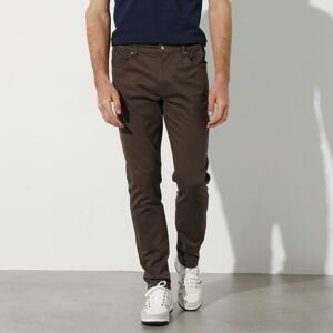 Blancheporte Tvilové rovné kalhoty čokoládová 58