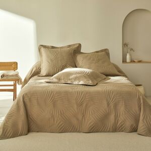 Blancheporte Prošívaný přehoz na postel s optickým efektem "listů" béžová pléd 150x150cm