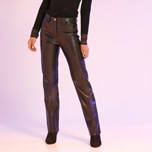 Blancheporte Kalhoty z umělé kůže, rovný střih černá 42