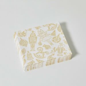 Blancheporte Sada 20 papírových ubrousků se zlatými vánočními motivy zlatá 20 ks