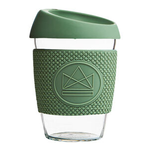 Skleněný hrnek na kávu, M, 340 ml, Neon Kactus, zelený